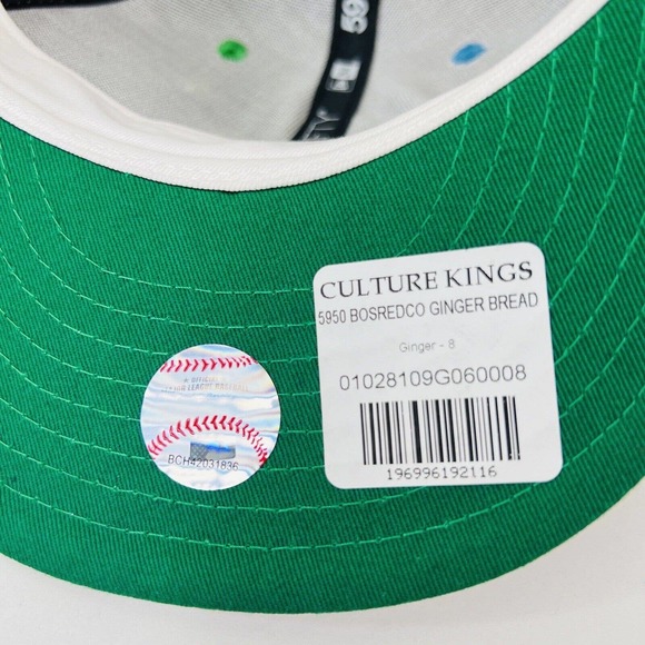 New Era Boston Red Sox Ginger Bread 59FIFTY Fitted Cap‎ Hat Size 8 2013 WS Patch - Picture 6 of 7